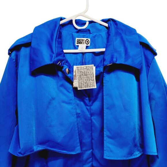Black History Month Blue Rain Coat jacket Magnetic Snaps Women's Size 4X New - Picture 9 of 12